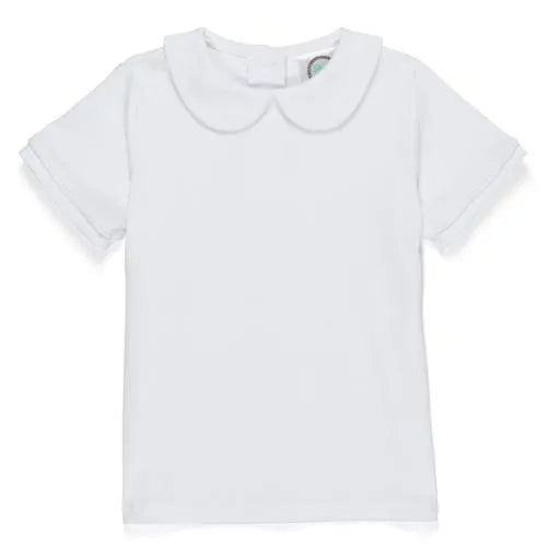 Boys Short Sleeve Peter Pan Collar T-Shirt
