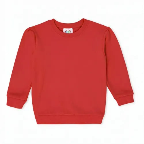 Girls Puff Sleeve Sweatshirt