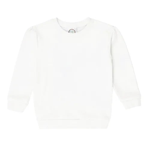Girls Puff Sleeve Sweatshirt