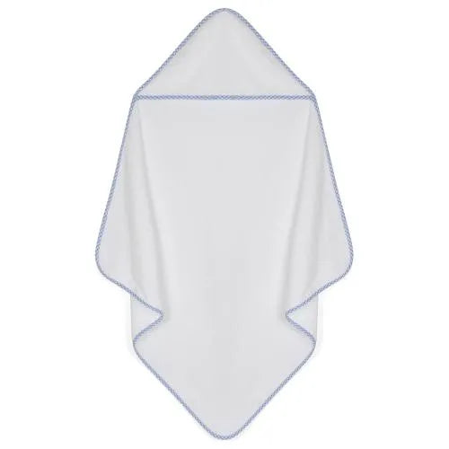 Infant Hooded Towel with Gingham Trim